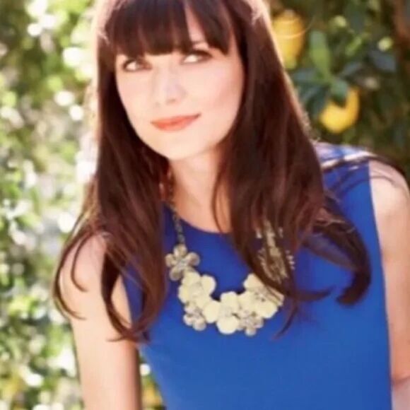 stella & dot ~ bloom statement necklace ~ handpainted ~ retired floralโvintage - Picture 2 of 8